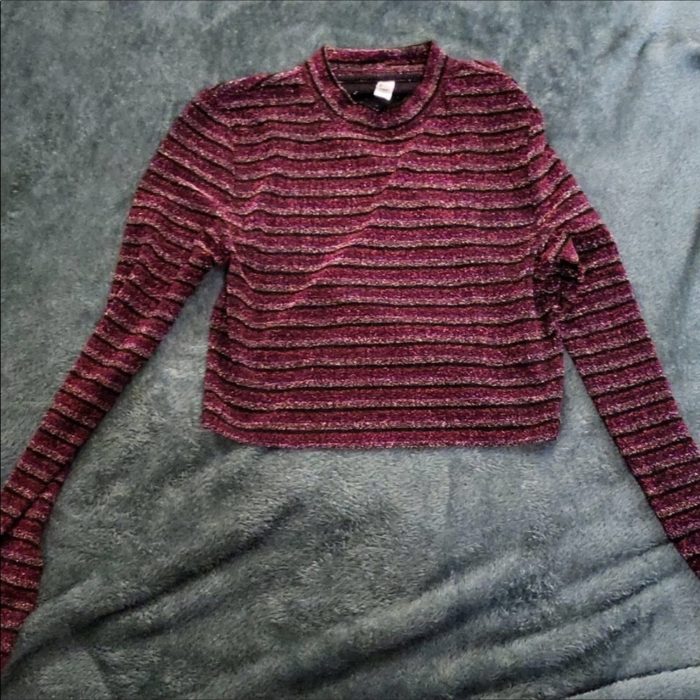 NWOT Sparkly Striped American Apparel Top